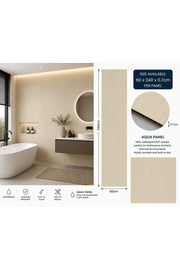 Wood Effect Bathroom Wall Panels - Dark Oak - 240 x 60