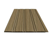 Wide Slat PVC Waterproof Wall Panels - Dark Oak - 240 x 30 (Pack of 8)