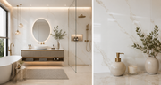 Marble Bathroom Wall Panels - White Marble - 240 x 60