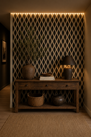 Wavy Acoustic Wall Panels - Dark Oak - 240 x 60