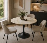 Bentley 0.9m Round Dining Table – Black