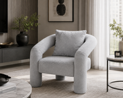 Angel Grey Chair – Soft Fabric Upholstery – 82 x 75 x 74cm