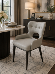 Marbella PU Dining Chair – Black Legs – 54 x 60 x 84cm