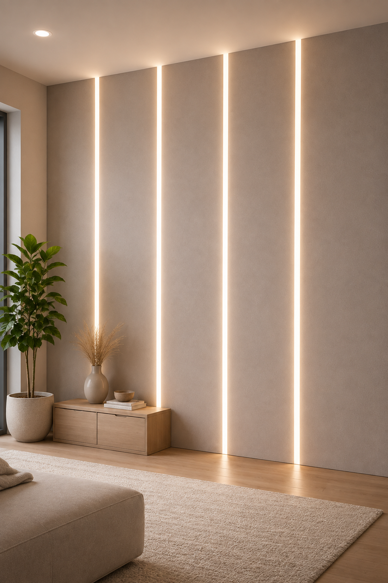 Flexible White LED Wall Panel Lighting – 240cm | 4 Pack