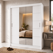 Lisbon Sliding Mirror Wardrobe – 120cm, 150cm, 180cm & 203cm