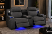 Leon Cinematic Electric Recliner Sofa – 3+2 Set – Charcoal Grey