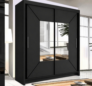 Nicole Sliding Mirror Wardrobe – 120cm, 150cm, 180cm & 203cm