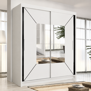 Nicole Sliding Mirror Wardrobe – 120cm, 150cm, 180cm & 203cm