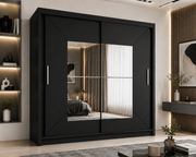 Nicole Sliding Mirror Wardrobe – 120cm, 150cm, 180cm & 203cm