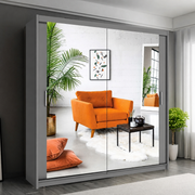 Houston White Sliding Mirror Wardrobe – Multiple Sizes