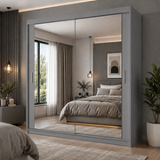 Houston White Sliding Mirror Wardrobe – Multiple Sizes