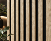 Slatted MDF Acoustic Wall Panels - Dark Oak - 240 x 60
