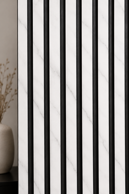 Marble Acoustic Wall Panels - White Marble - 240 x 60