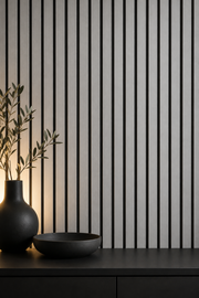 Metallic Acoustic Wall Panels - Light Grey - 240 x 60