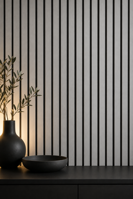 Metallic Acoustic Wall Panels - Light Grey - 240 x 60