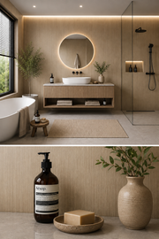 Wood Effect Bathroom Wall Panels - Dark Oak - 240 x 60