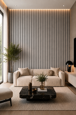 Linear PVC Waterproof Wall Panels - Light Grey - 240 x 30 (Pack of 8)