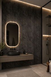 Marble Bathroom Wall Panels - Gold & Black Marble - 240 x 60