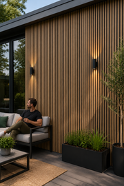 Linear Weatherproof Composite Outdoor Wall Panels - Oak - 240 x 16 (Pack of 12)