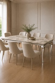 Lewis Dining Table – Chrome Frame