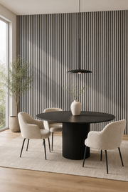 Slatted MDF Acoustic Wall Panels - Light Grey - 240 x 60