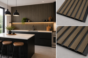 Linear PVC Waterproof Wall Panels - Dark Oak - 240 x 30 (Pack of 8)