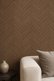 Herringbone Acoustic Wall Panels - Walnut - 240 x 60