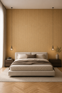 Herringbone Acoustic Wall Panels - Oak - 240 x 60