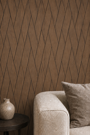 Mini Herringbone Acoustic Wall Panels - Walnut - 240 x 60
