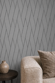 Mini Herringbone Acoustic Wall Panels - Grey Oak - 240 x 60