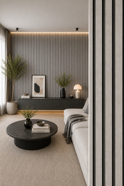 280cm Tall Acoustic Wall Panels - Grey - 280 x 60