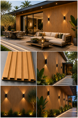 Premium Outdoor Wall Panels - Oak 03 - 180cm / 290cm (Pack of 6)