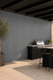 Premium Outdoor Wall Panels - Grey - 180cm / 290cm (Pack of 6)