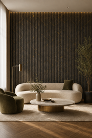 Marble Acoustic Wall Panels - Gold & Black - 240 x 60