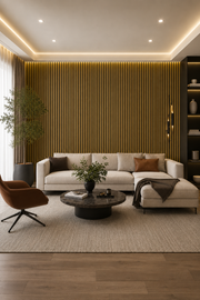 Metallic Acoustic Wall Panels - Gold - 240 x 60