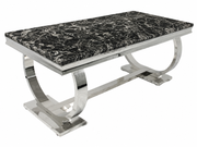 Chelsea Grey Marble & Chrome Dining Table – 150cm, 180cm & 200cm