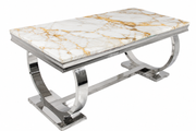 Chelsea Grey Marble & Chrome Dining Table – 150cm, 180cm & 200cm
