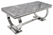Chelsea Grey Marble & Chrome Dining Table – 150cm, 180cm & 200cm