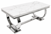 Chelsea Grey Marble & Chrome Dining Table – 150cm, 180cm & 200cm