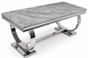 Chelsea Grey Marble & Chrome Dining Table – 150cm, 180cm & 200cm