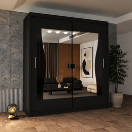 Batumi Sliding Mirror Wardrobe – 120cm, 150cm, 180cm & 203cm