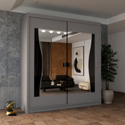 Batumi Sliding Mirror Wardrobe – 120cm, 150cm, 180cm & 203cm
