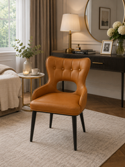 Marbella PU Dining Chair – Black Legs – 54 x 60 x 84cm