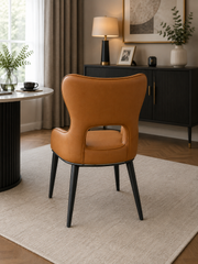 Marbella PU Dining Chair – Black Legs – 54 x 60 x 84cm