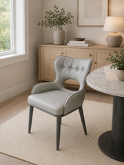Marbella PU Dining Chair – Black Legs – 54 x 60 x 84cm
