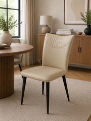 Venice 01 PU Dining Chair – Black Legs – 48 x 62 x 86cm