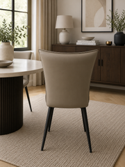 Venice 01 PU Dining Chair – Black Legs – 48 x 62 x 86cm