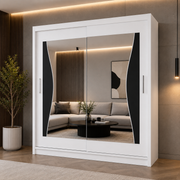 Batumi Sliding Mirror Wardrobe – 120cm, 150cm, 180cm & 203cm