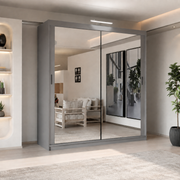 Chicago Sliding Mirror Wardrobe – 90cm, 120cm, 150cm, 180cm & 203cm
