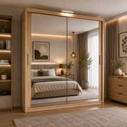 Chicago Sliding Mirror Wardrobe – 90cm, 120cm, 150cm, 180cm & 203cm